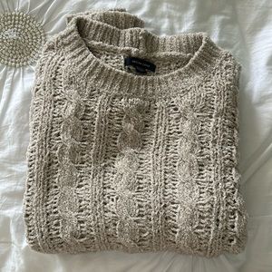Tan Cable Knit Sweater